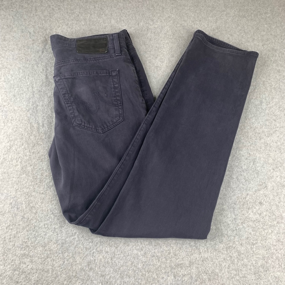 AG Adriano Goldschmied The Graduate Pants 31x32 Navy Blue Tailored Leg Chino